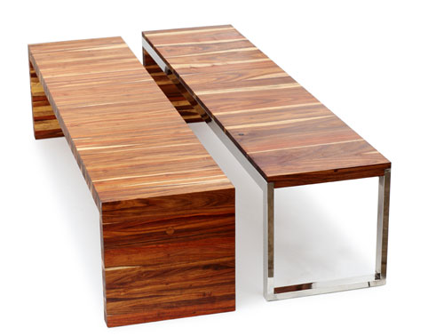 B006 - Obbligato flat timber benches