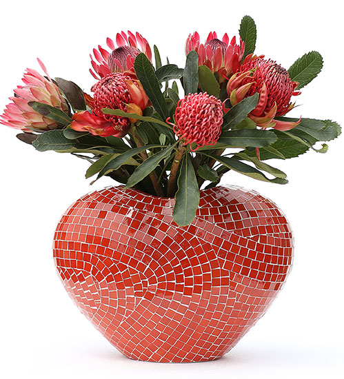Obbligato mosaic Heart planter