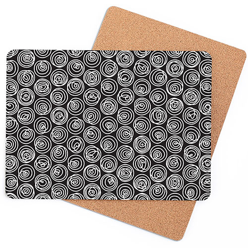 cork backed bespoke placemats