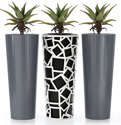 Obbligato round clad planters