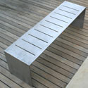Obbligato Flat stainless steel bench