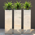 D Range stainless steel planters