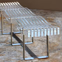 Obbligato Plexiglass wave bench