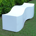 Obbligato Stainless steel powder coated wave bench