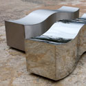 Obbligato Stainless steel wave bench