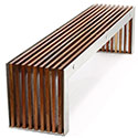 Obbligato Flat timber slat bench