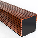 Timber clad bench