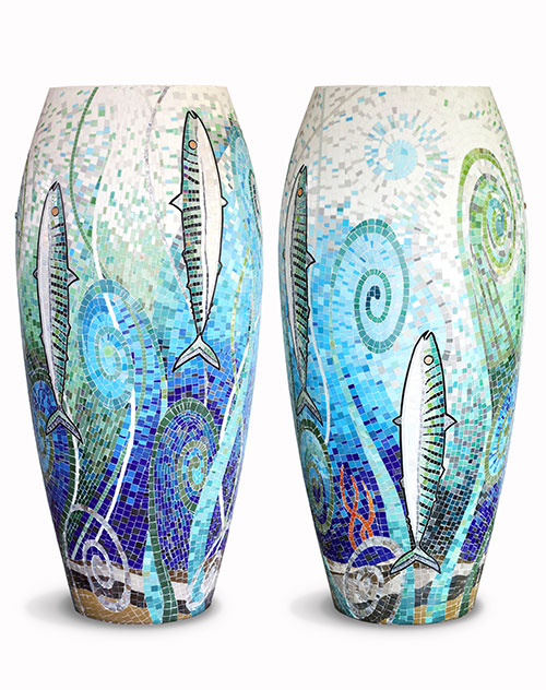 Obbligato mosaic planters