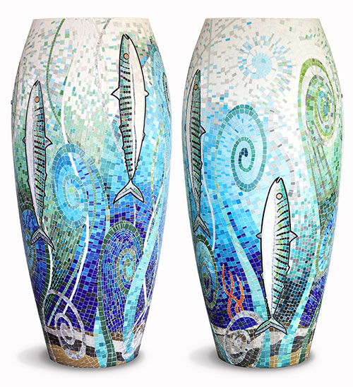 Obbligato mosaic planters