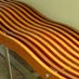 Timber slat wave bench