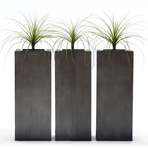 D1000_fibreglass planters with stucco finish 