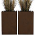 D600_fibreglass planters with rust paint