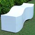 Obbligato Stainless steel powder coated wave bench