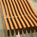 Timber slat wave bench 