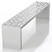 Stainless steel lasercut bench