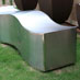 Obbligato Stainless steel wave bench