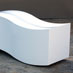 Obbligato Stainless steel powder coated wave bench