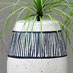 Fibreglass round planter F1100