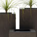 D range fibreglass planters with stucco finish