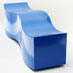 Obbligato Stainless steel powder coated wave bench