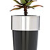 Round Obbligato stainless steel planters