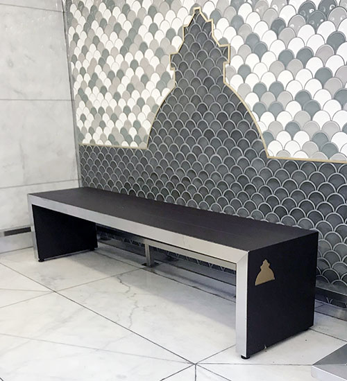 Seating for the Pavilion shopping centre