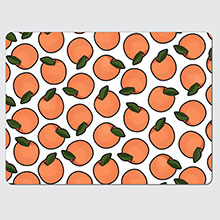 Fruit graphic on a placemat