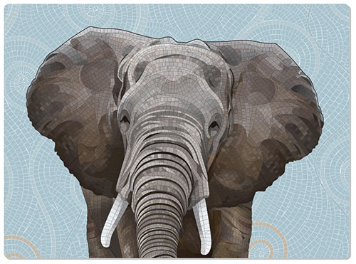 Custom placemat - wildlife / elephant