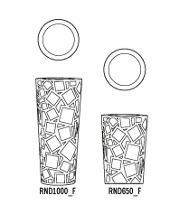 Obbligato round clad planters